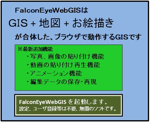 FalconEyeWebGISを起動します。